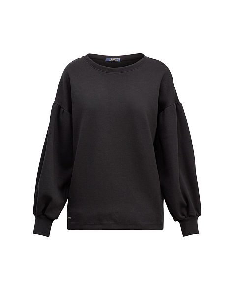 COTTON-BLEND CREWNECK PULLOVER