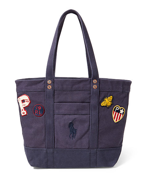 PATCHWORK CANVAS BIG PONY TOTE