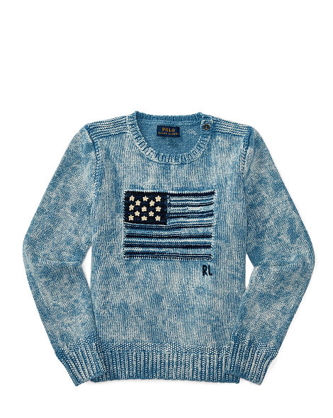 FLAG COMBED COTTON SWEATER
